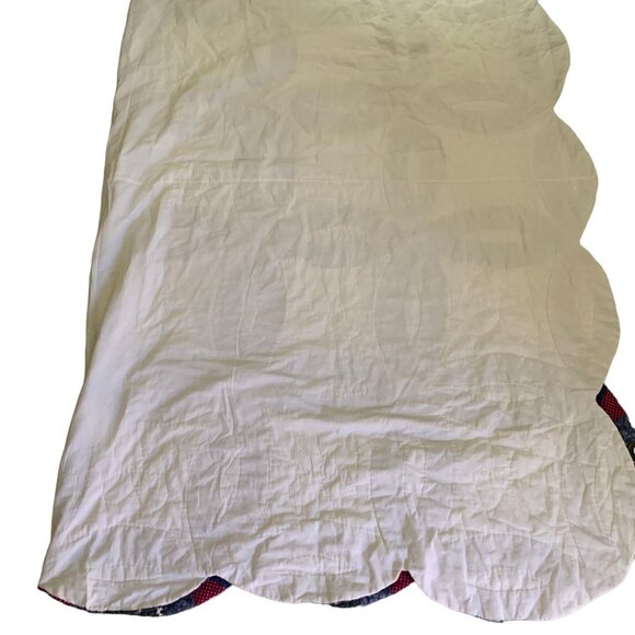 Vintage Hand Stitched Double Wedding Ring Quilt Patchwork Multicolored 82 x 98 - Picture 8 of 8